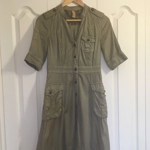 Anthropologie military shirt dress